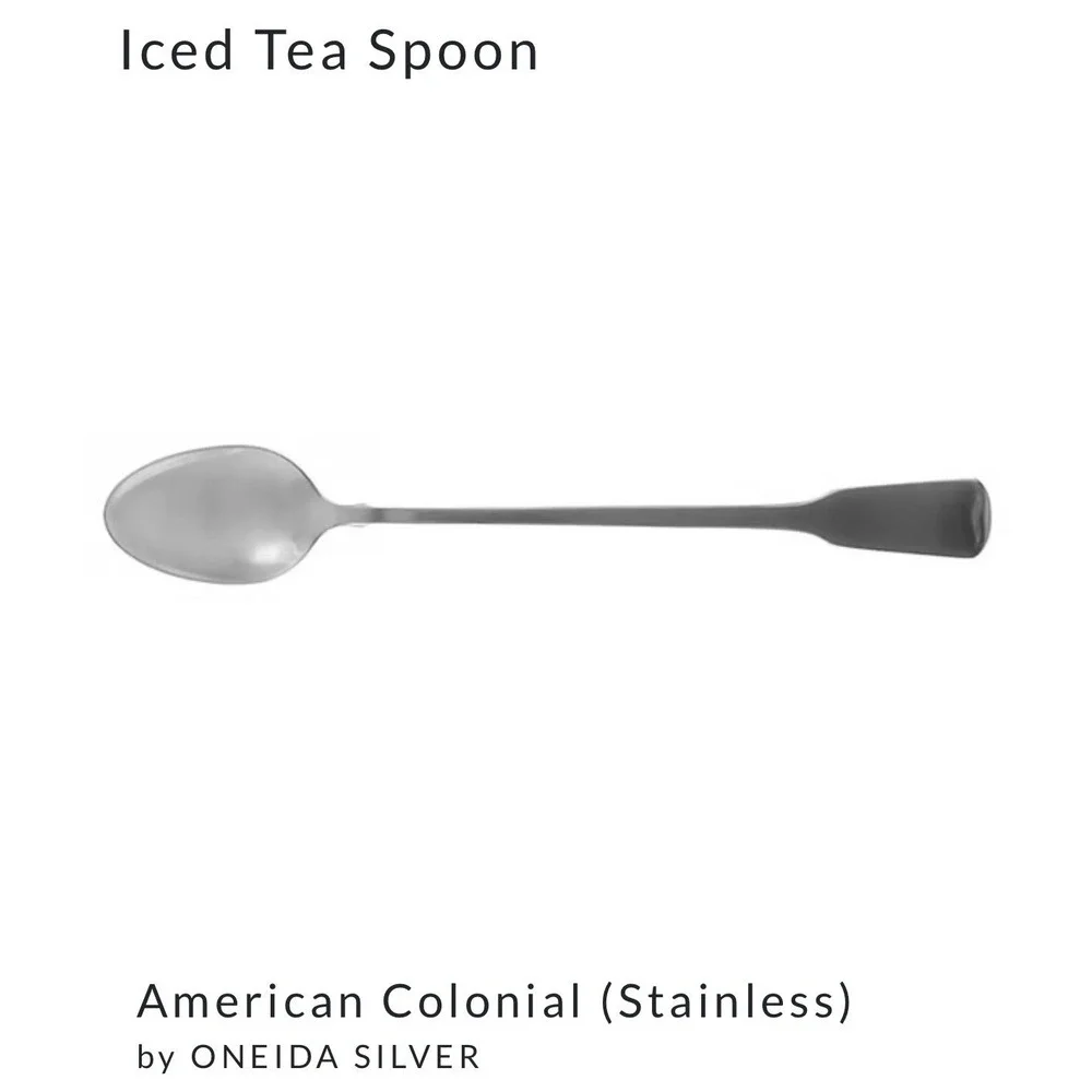 Oneida AMERICAN COLONIAL Stainless Steel Ice Teaspoons Set Of 3